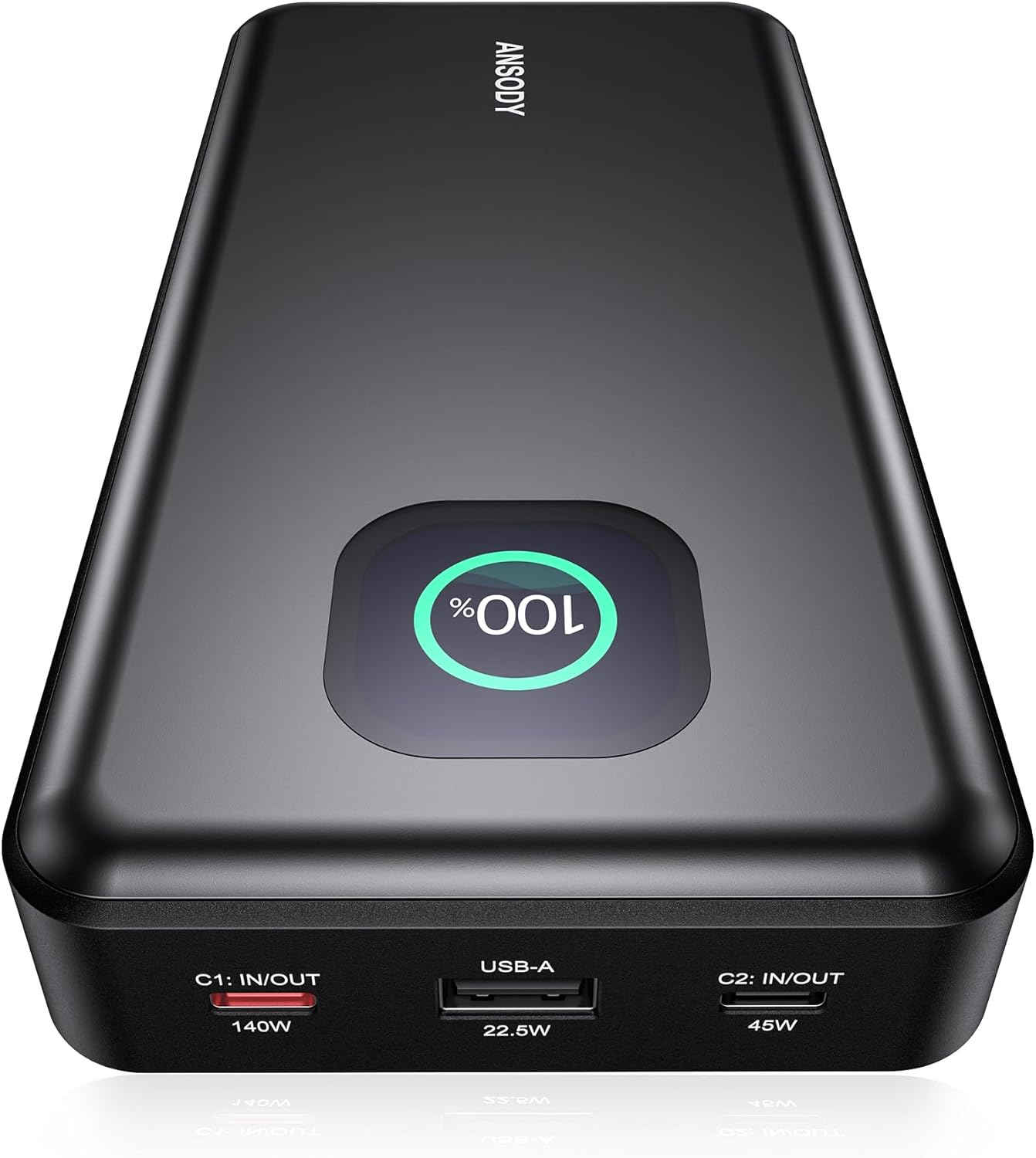 140W Power Bank, 25000mAh Laptop Portable Charger with Smart Digital Display, PD3.1 Fast Charging Battery Pack for MacBook Dell XPS iPad Tablet Steam Deck iPhone 17-12 Series Samsung Switch and More