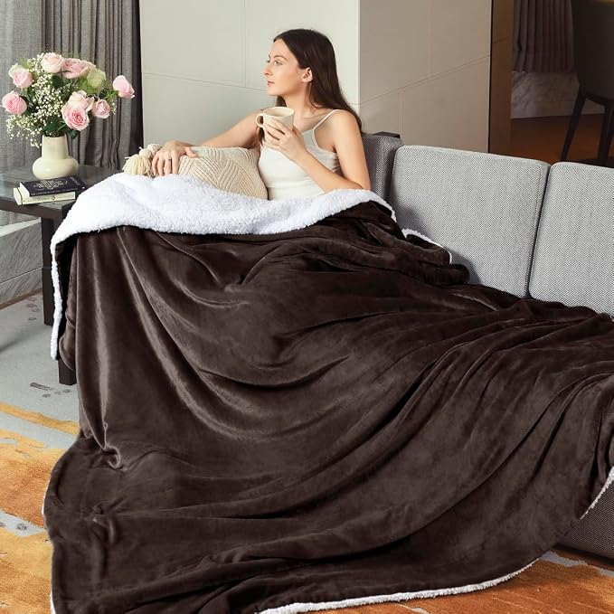 KAWAHOME Sherpa Fleece Twin Size Blanket - Image 5