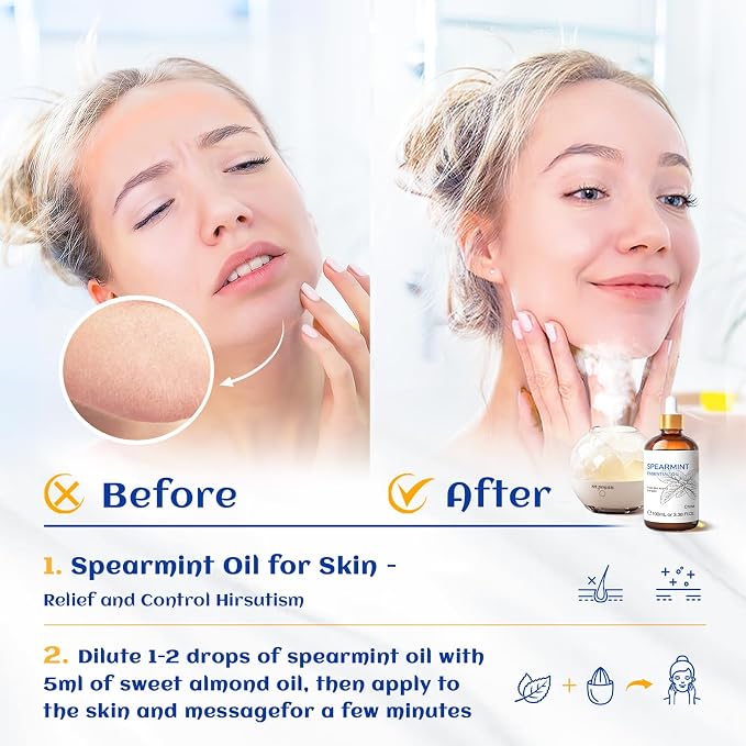 HIQILI 100ML Spearmint Oil for Skin Care, Can be Added to Lotions, Creams -100% - Image 3