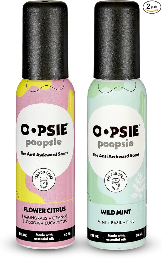 Oopsie Poopsie Toilet Spray – Before & After You Go Bathroom Odor Eliminator & by OopsiePoopsie