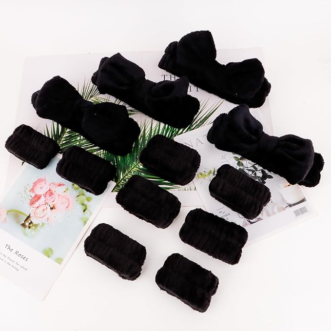 CIEHER 12 PCS Black Makeup Headband - Image 8