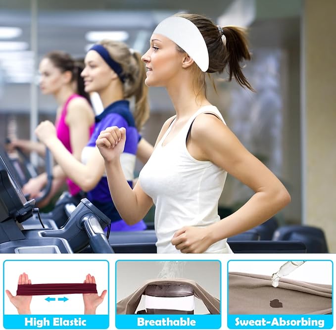 RITOPER Wide Headbands for Women Non Slip, Workout Yoga Running Womens Headband - Image 6