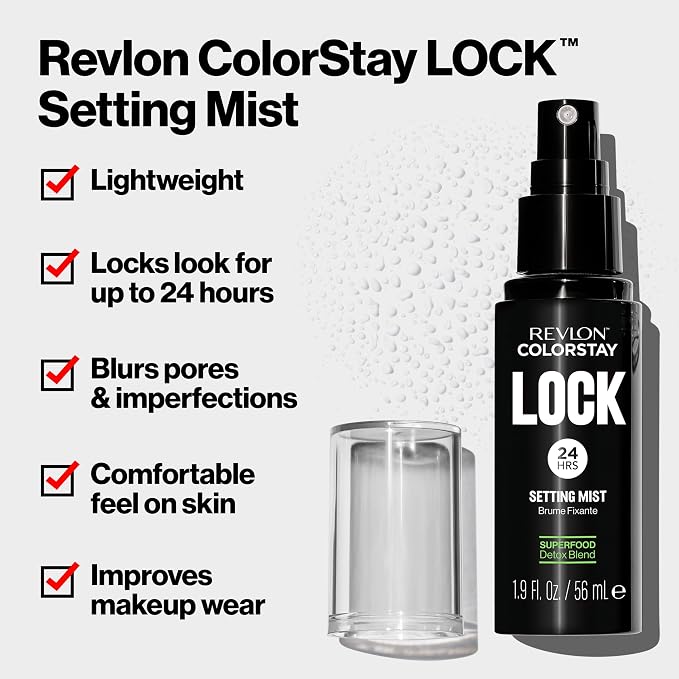 Revlon Colorstay 24 Hr Lock Setting Mist, Keeps Face Makeup from Melting & - Image 3