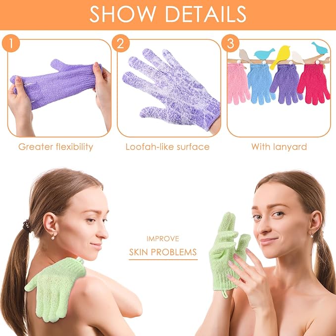 FoldTier 200 Pcs Exfoliating Gloves Bulk - Image 6