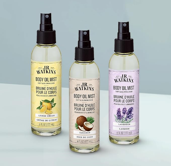 J.R. Watkins Naturally Hydrating Body Oil Mist, Lemon Cream, 6 fl oz, 2 Pack - Image 5