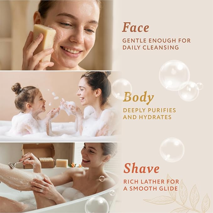 Mary Case Goat Milk & Shea Butter Bar Soap Set of 4 | Natural Soap - Image 4