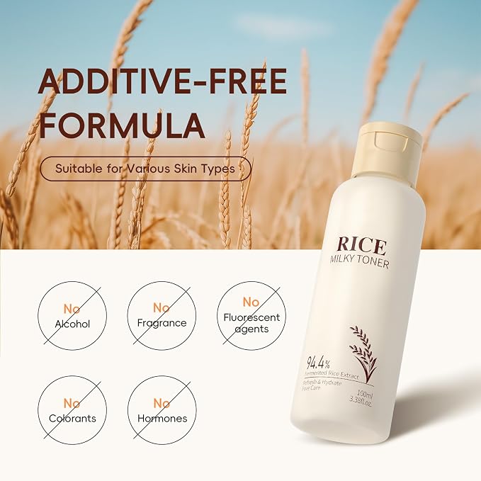 Milky Rice Toner for Face, Rice Toner Korean Facial Deep Hydrating Toners - Image 7