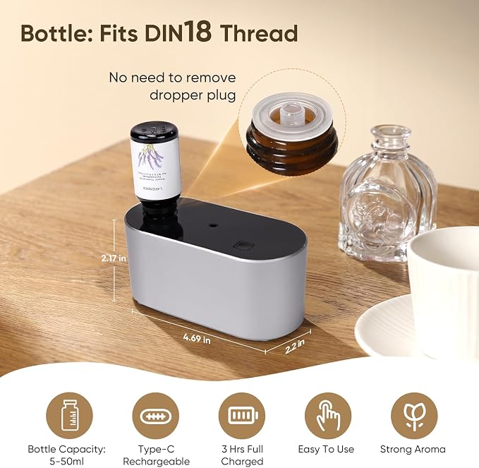 Waterless Diffuser for Home Essential Oil Diffuser, Aromatherapy Diffuser - Image 3