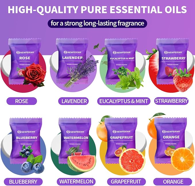 Shower Steamers Aromatherapy, Basket Set - Image 4