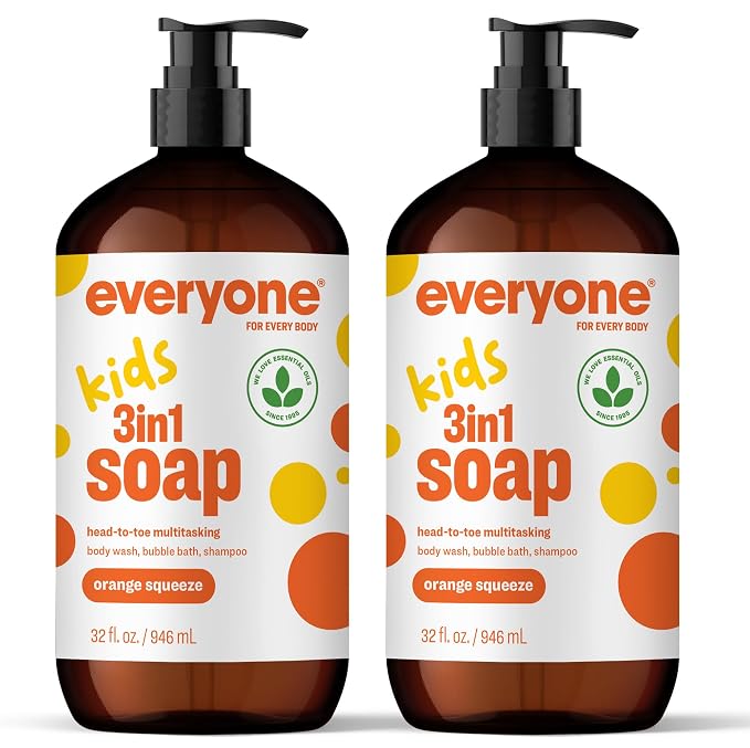 Everyone 3-in-1 Kids Soap, Body Wash, Bubble Bath, 32 Ounce, made by Everyone