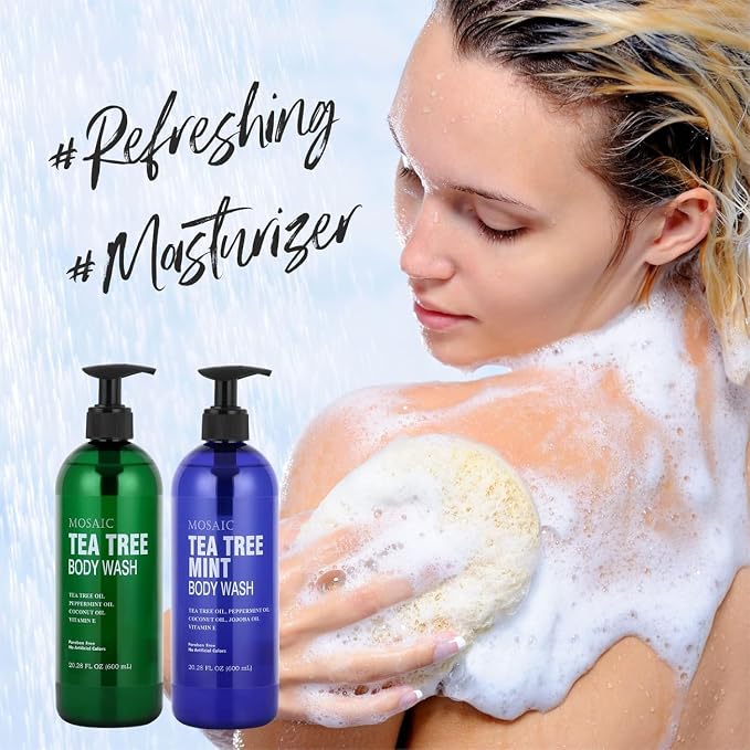 Tea Tree Body Wash with Mint & Shower Gel with Vitamin E - Image 8