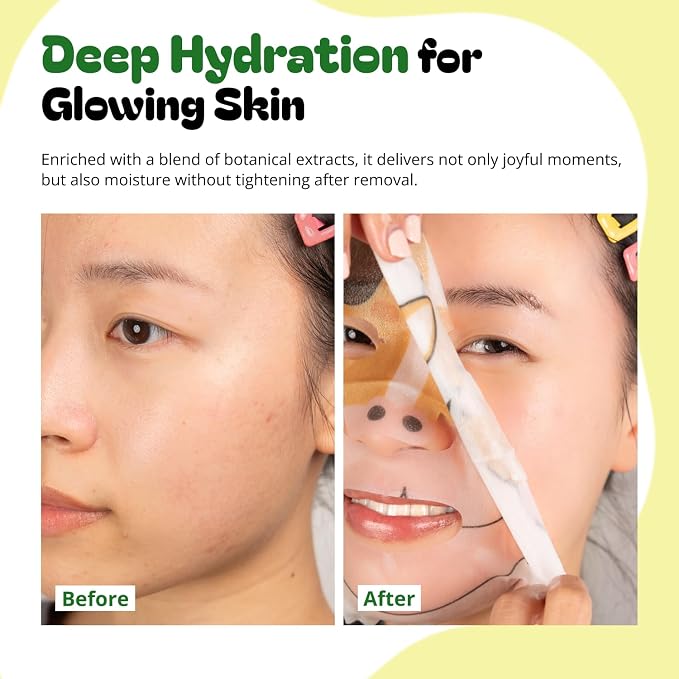 Epielle Character Face Mask Wild Kingdom 12 Pack, Fun & Effective Korean Skin - Image 5