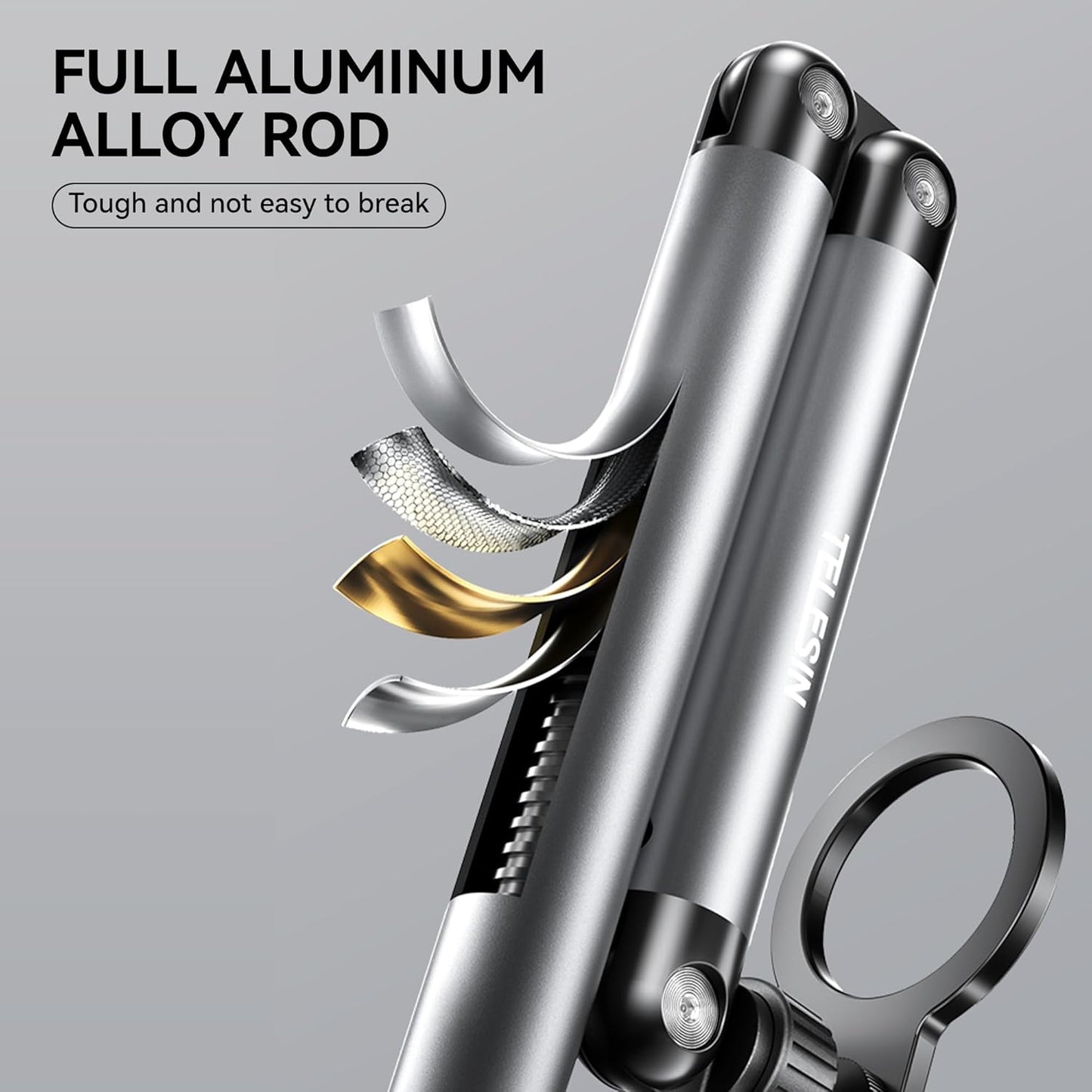 Phone Holder For Desk, With Magnetic Design, Tablet Stand for iPad, With Heavy Duty Metal Base, Desktop Stand Holder With 360° Rotation, Height & Angle Adjustable, For Video Calls, Vlog Recording