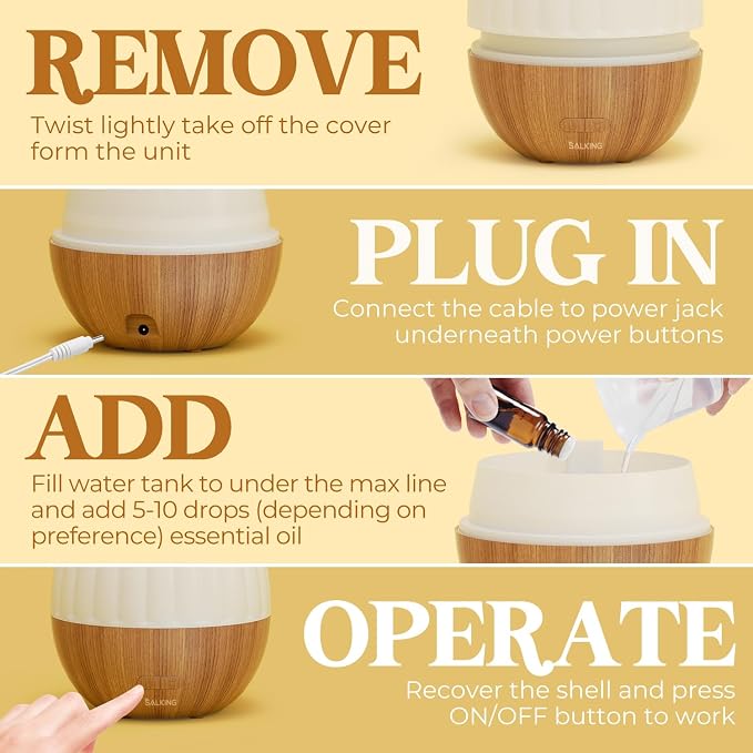 SALKING Essential Oil Diffuser, 300ml Aromatherapy Diffuser - Image 7