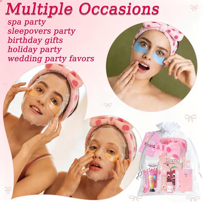 72 PCS Spa Party Supplies for Girls, Spa Party Favors Include Face Masks - Image 4