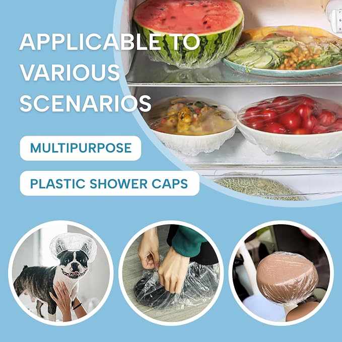 YIZIJIZI 30PCS Disposable Shower Caps, Large Thick Clear Waterproof Shower Cap - Image 5