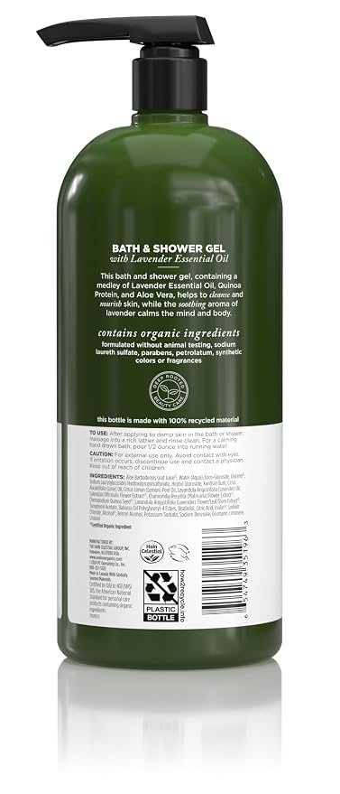 Avalon Organics Bath & Shower Gel, Revitalizing Lavender, 32 Oz - Image 2