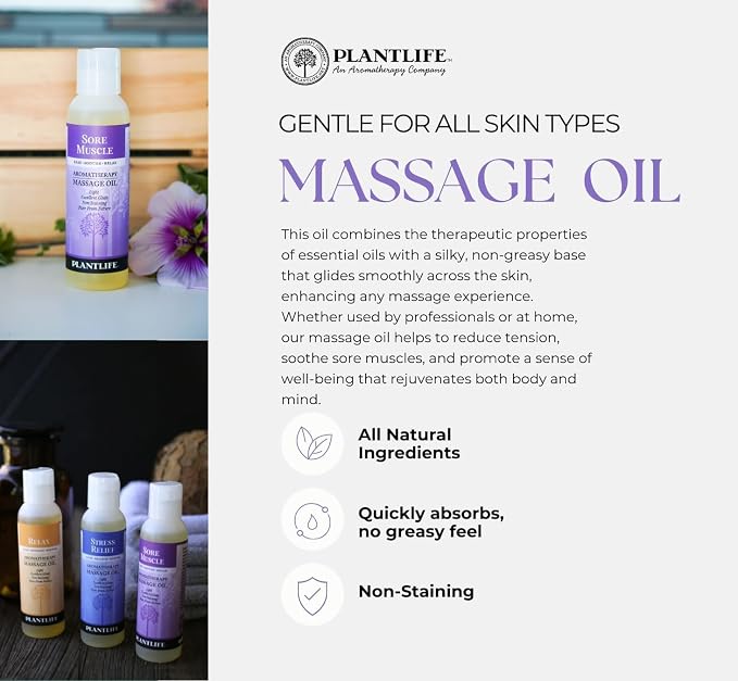 Plantlife Sore Muscle Massage Oil - Image 2