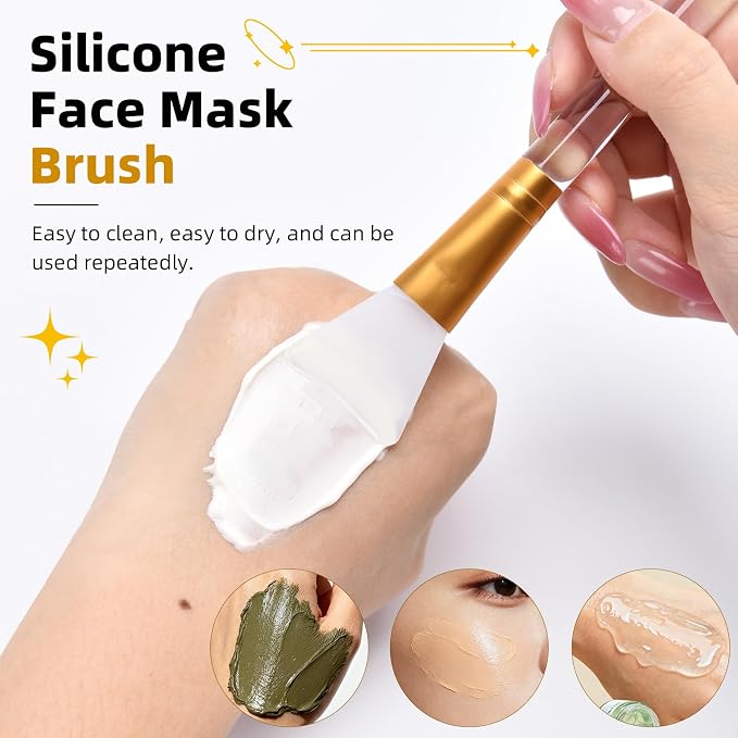 LORMAY Jelly Brush | 2 Pcs Silicone Face Mask Brushes | Mask Application Tool - Image 3