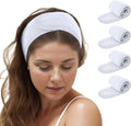 TopTie 4PCS Spa Facial Headband Skincare Makeup Head Wrap Adjustable Terry by TOPTIE