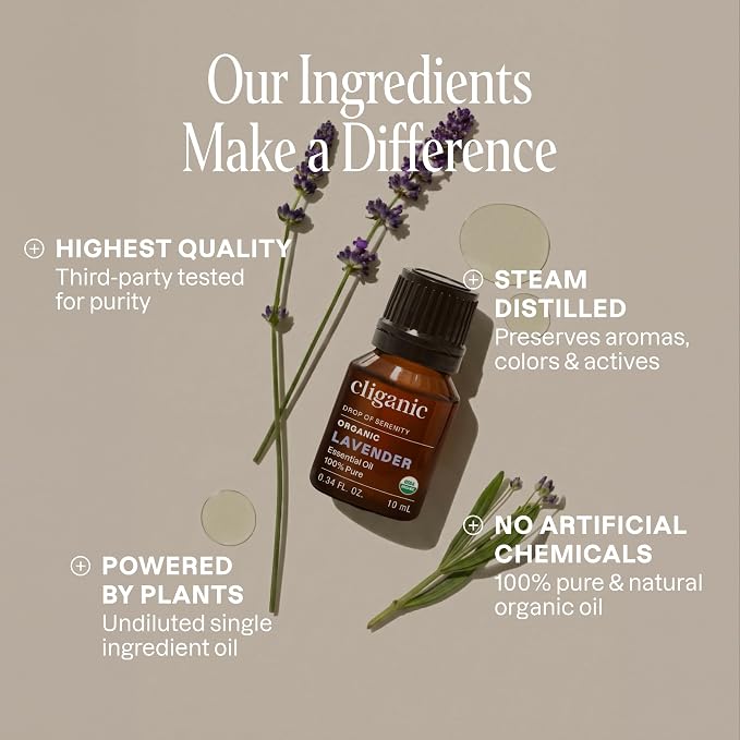 Cliganic Organic Lavender Essential Oil, 1oz - Image 3