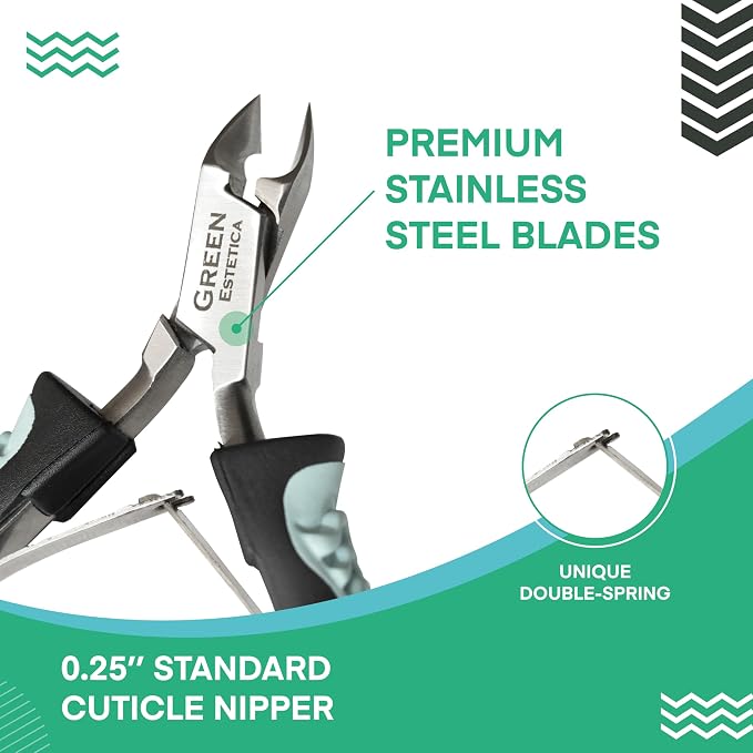 Cuticle Trimmer with Non-Slip Grip Handle Professional Stainless Steel Cuticle - Image 2