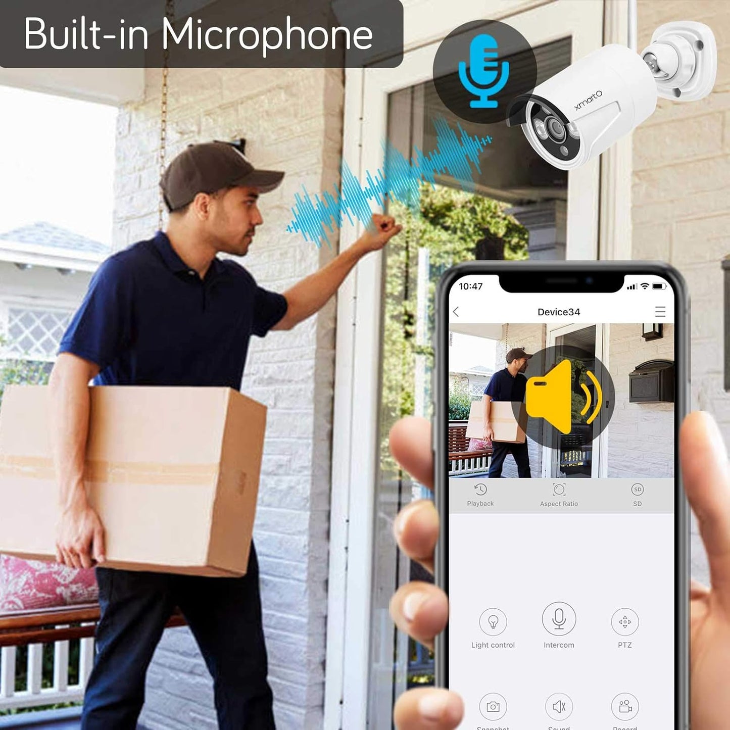 XMARTO Wireless Security Camera System 16CH Wi-Fi 6 16PC 3MP Wireless Security IP Camera System(Built-in Router, Plug N Play, Mobile View, Night Vision, Supports Audio Microphones)