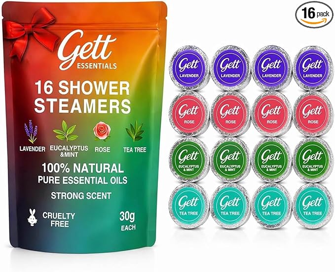 GETT Shower Steamers Aromatherapy 16 Pack – Strong Scent, Long Lasting Shower by Unknown