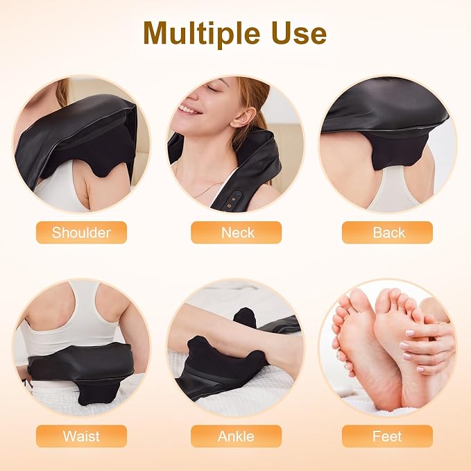 Neck Massager with Heat Cordless Electric Shiatsu Neck and Shoulder Massager - Image 7