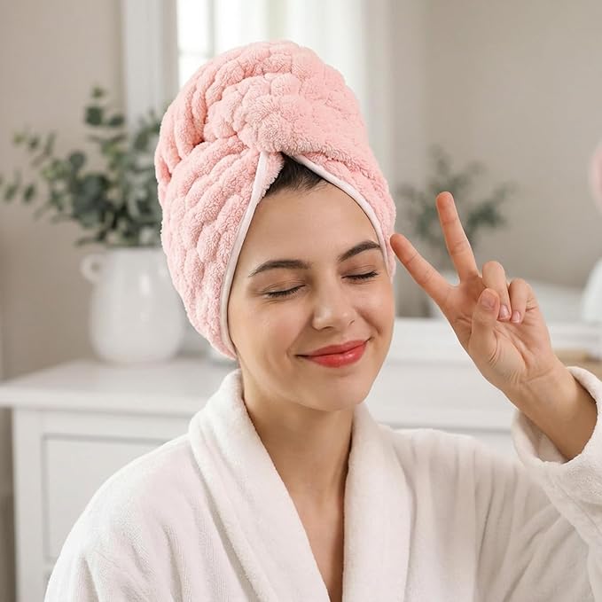 REDKISS 2 Pack Microfiber Hair Towels - Image 3