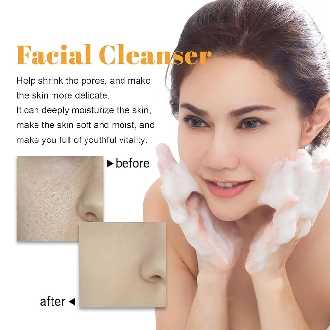 2 Pcs Turmeric Brightening Facial Cleanser, Deep Cleansing Exfoliating Glow - Image 4