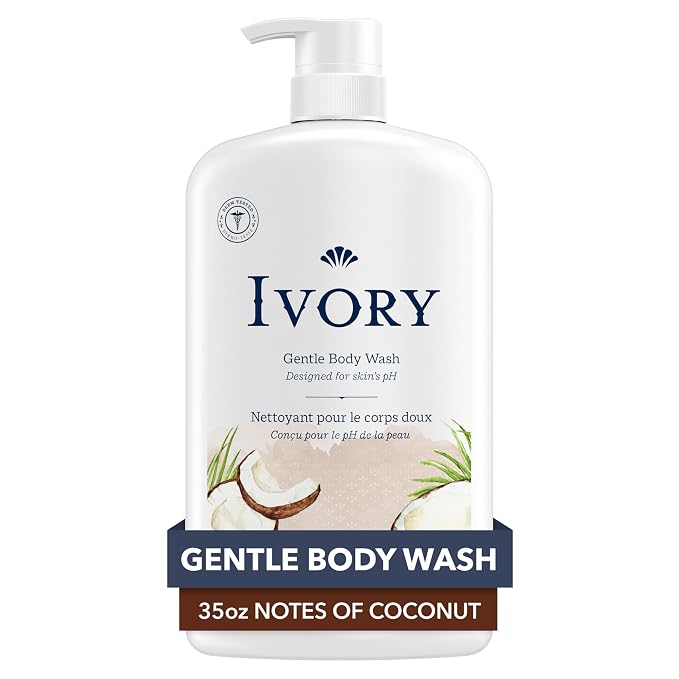 Ivory Body Wash, Designed for the Whole Family, Gentle Formula, Free of Dyes by Ivory