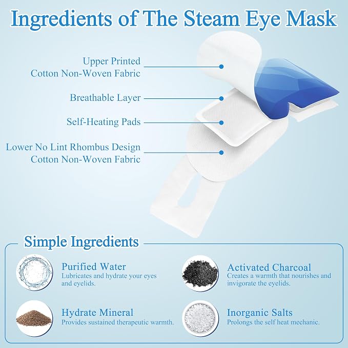 32Packs Steam Eye Mask, Heated Eye Mask - Image 4