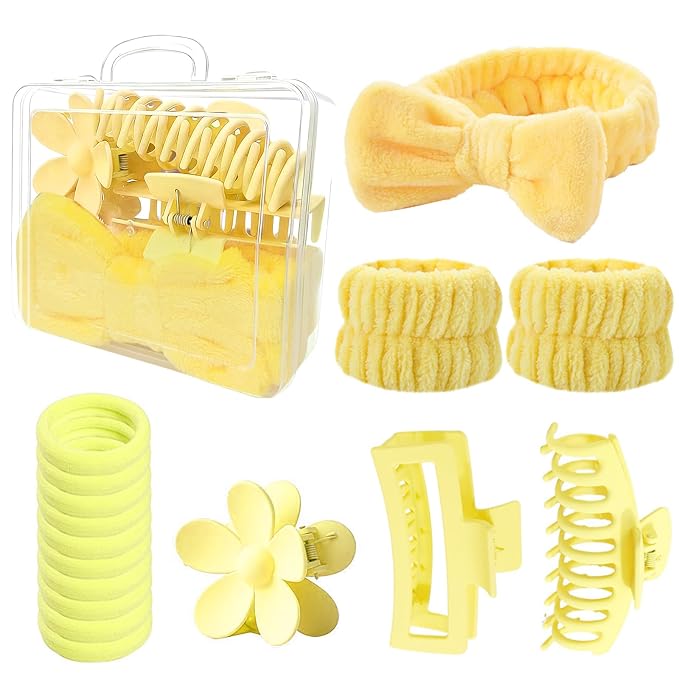 16 Pcs Skincare Headband Set, Face Washing Headband by XiuyingFeng