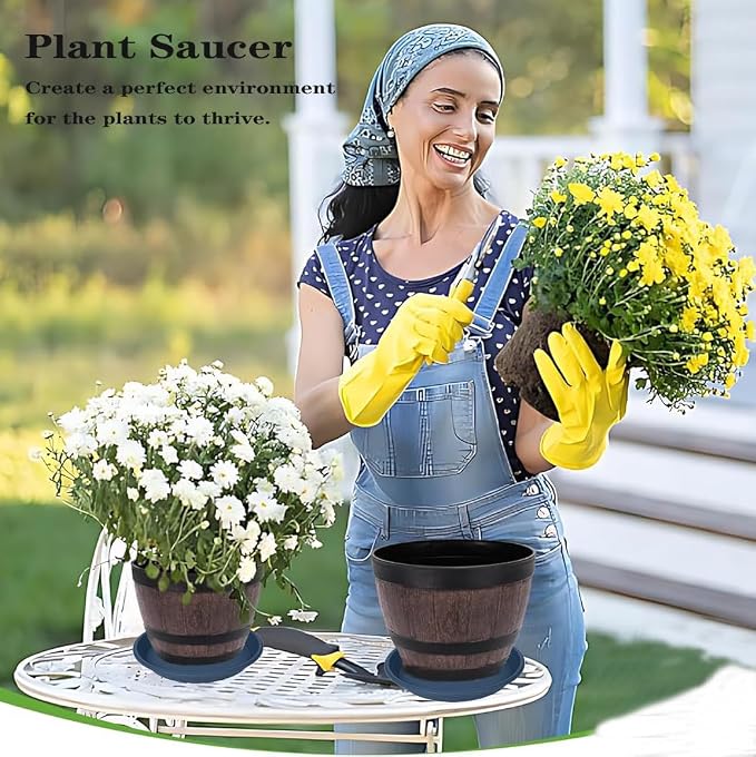 2 Pack of 22 inch Plant Saucer, Large Plant Tray, Heavy Sturdy Plant Drainage - Image 6