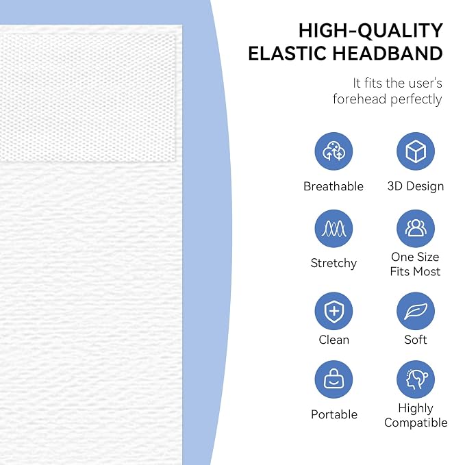 White Disposable Spa Headband for Women – 36pcs Disposable Headbands for Spa - Image 9