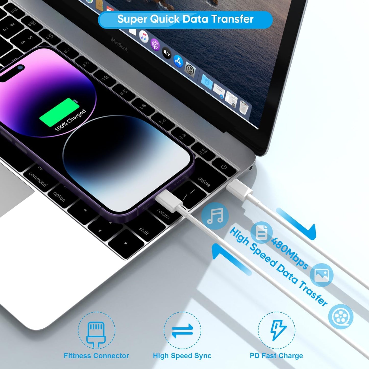 [Apple MFi Certified]Fast iPhone 14 Charger 3Pack,10FT USB C to Lightning Charging Cord with 20W USB Type C Charger Adapter for iPhone 14/14 Pro Max/13 Pro/13/12 Mini/12 Pro Max/11 Pro Max/Xs and iPad