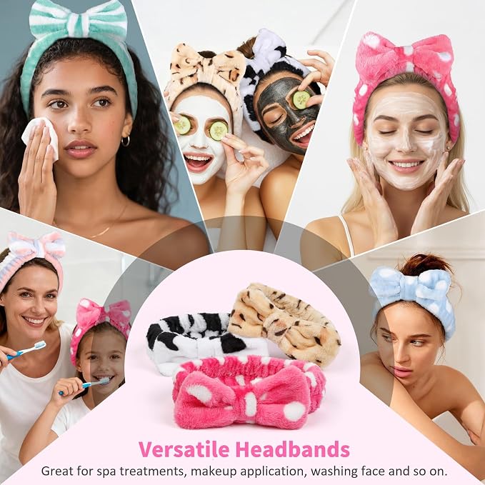 Huachi Headbands for Washing Face Spa Headbands for Women Bulk: Cute Skincare - Image 3