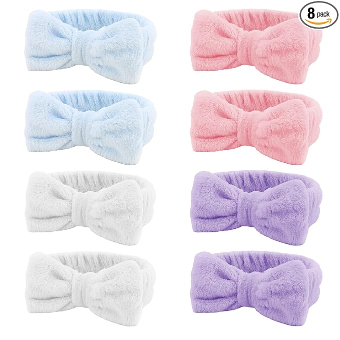 8 Pack SKincare Headband for Washing Face, Spa Headbands for Women Girls Cute by TIOSRU