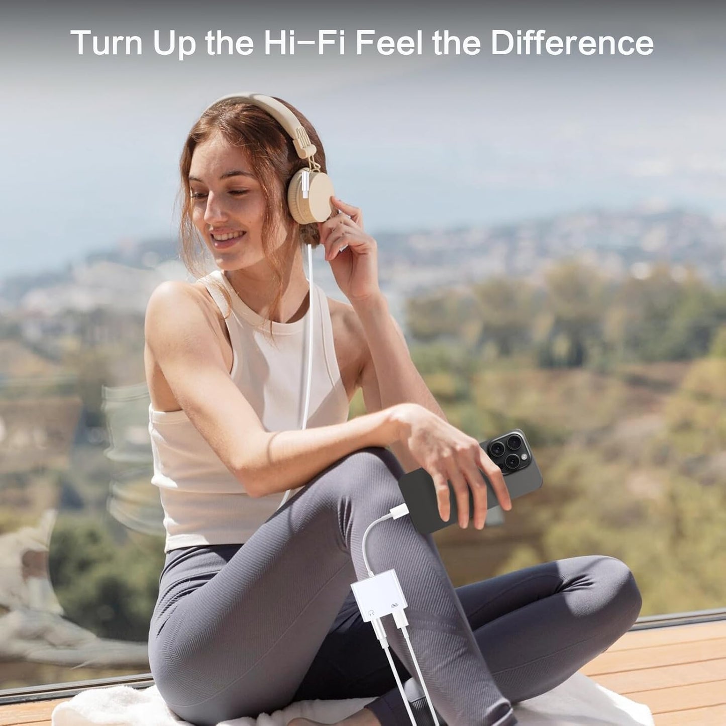 [Apple MFi Certified] 2-in-1 Charging & Audio Adapter for iPhone, Lightning to 3.5mm Headphone Jack Dongle Splitter, Supports Hi-Res Lossless Sound, Compatible with iPhone 14/13/12/11/XS/XR/8/7 10Pack