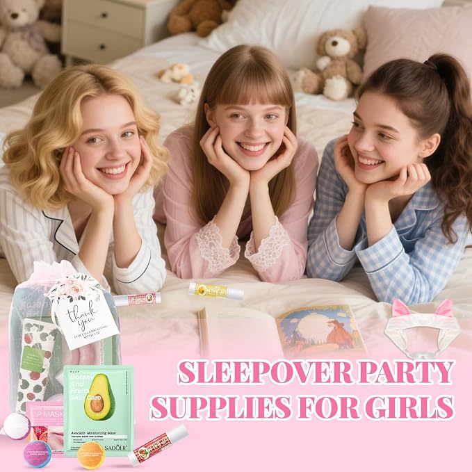 120 PCS Spa Party Supplies for Girls, Sleepover Party Supplies for Girls - Image 4