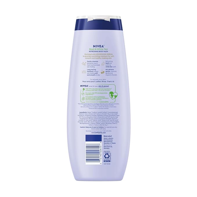 NIVEA Refreshing Basil and White Tea Body Wash - Image 13