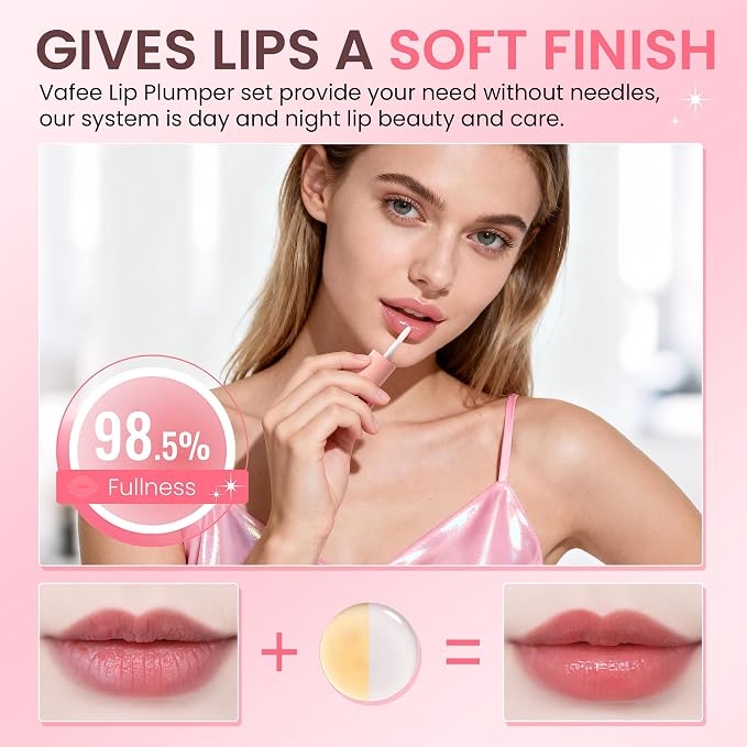 DEROL Lip Plumper by Vafee, Natural Lip Plumper and Lip Care Serum, Lip Enhancer - Image 2