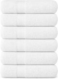 KAHAF COLLECTION 6 Pack Bath Towels Set 100% Ring Spun Cotton, Lightweight by KAHAF+COLLECTION