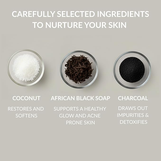 SpaScriptions Exfoliating African Black Soap Body Wash - 33 oz Charcoal & - Image 5