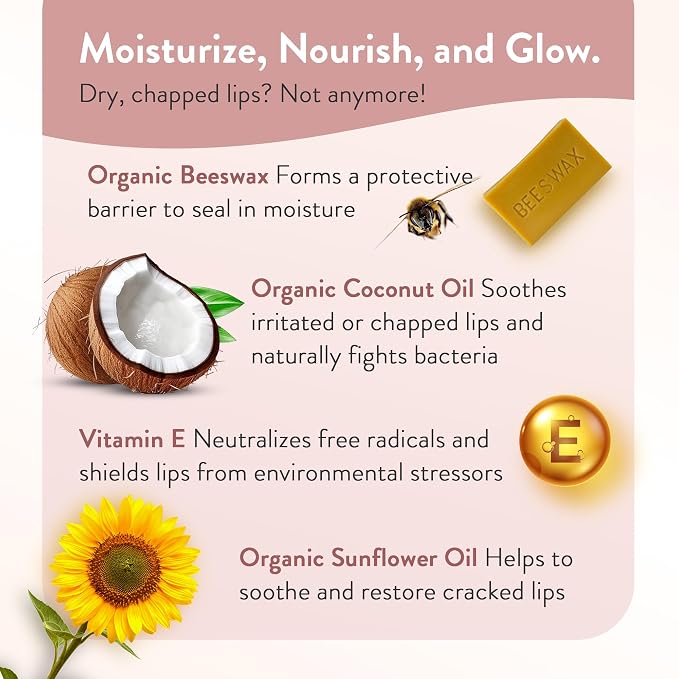 Moroccan Magic Vegan Vanilla Lip Balm 3 Pack | Ultra-Hydrating Argan & - Image 3