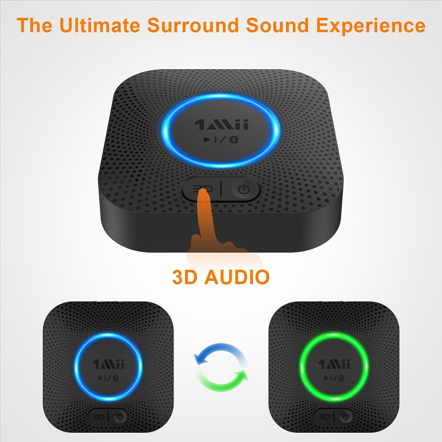 [Upgraded] 1Mii B06 Plus Bluetooth Receiver, HiFi Wireless Audio Adapter, Bluetooth 5.3 Receiver with 3D Surround aptX HD aptX Adaptive for Home Music Streaming Stereo System