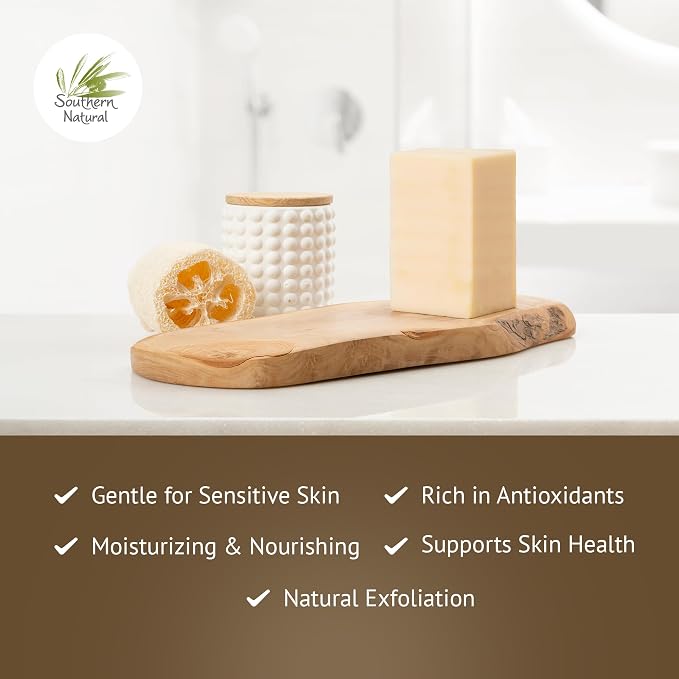 Southern Natural Goat Milk Soap Bar Dead Sea Mud & Charcoal, Eucalyptus Grove - Image 7