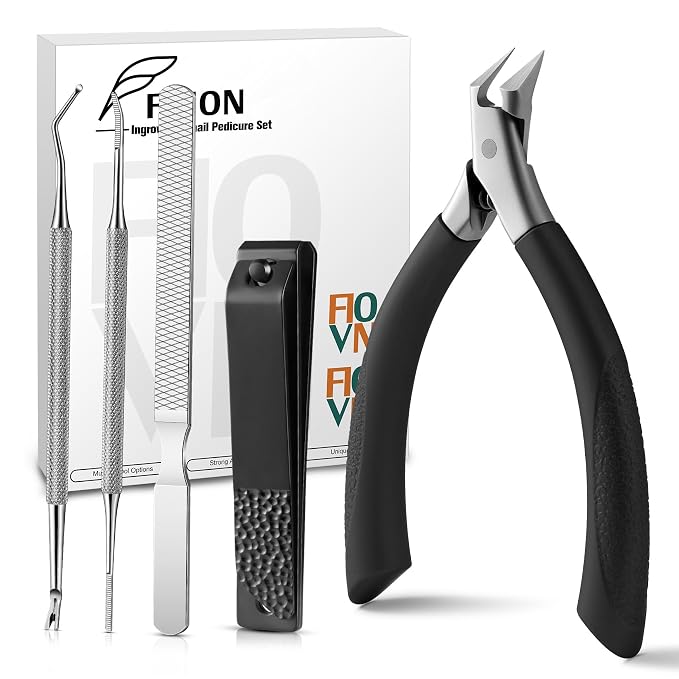 FVION Ingrown Toenail Tools Kit 5 Pcs, Toenail Clippers by BringbeautytoyourlifeProfessionalpersonalcarekitsformanicuresandpedicures