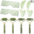 Sliner 10 Pcs Gua Sha Facial Tools Set Jade Eye Mask Scalp Hair Comb Spiked by Sliner